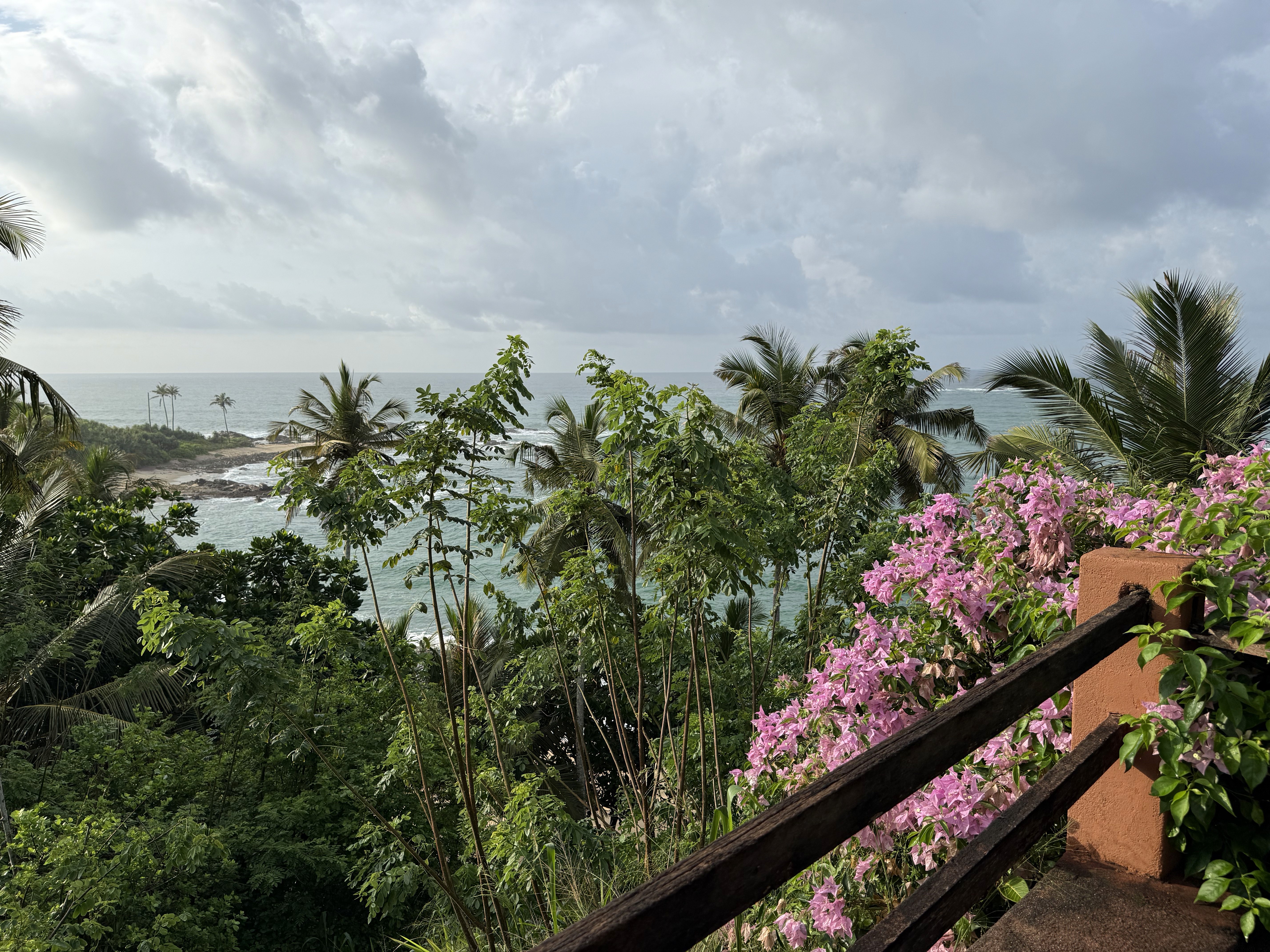 terrace overlooking ocean