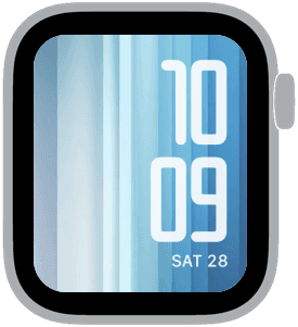 blue stillness Apple Watch face preview 3 featuring abstract, gradient, and modern.
