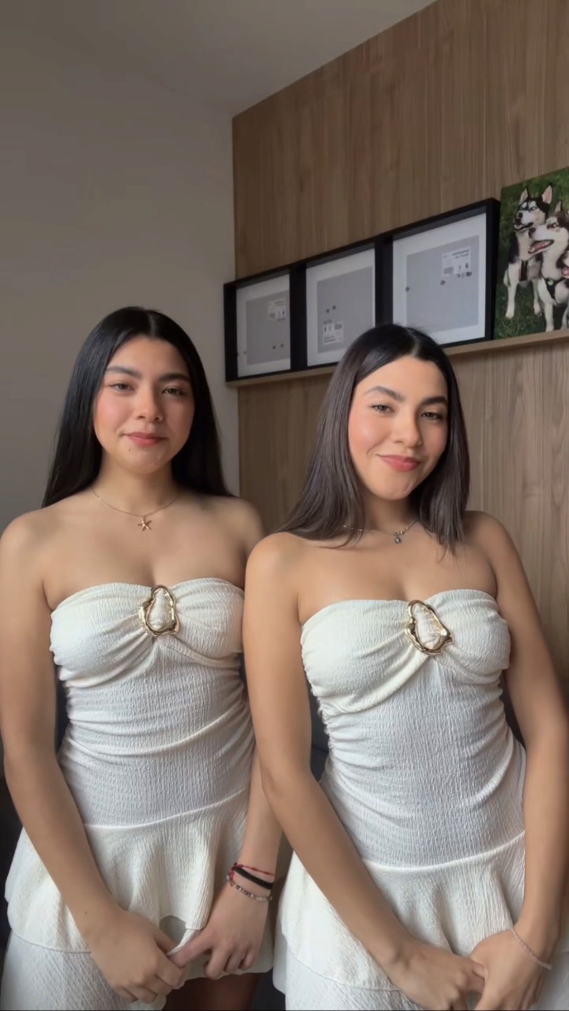 Pauleth Ordoñez y su hermana gemela