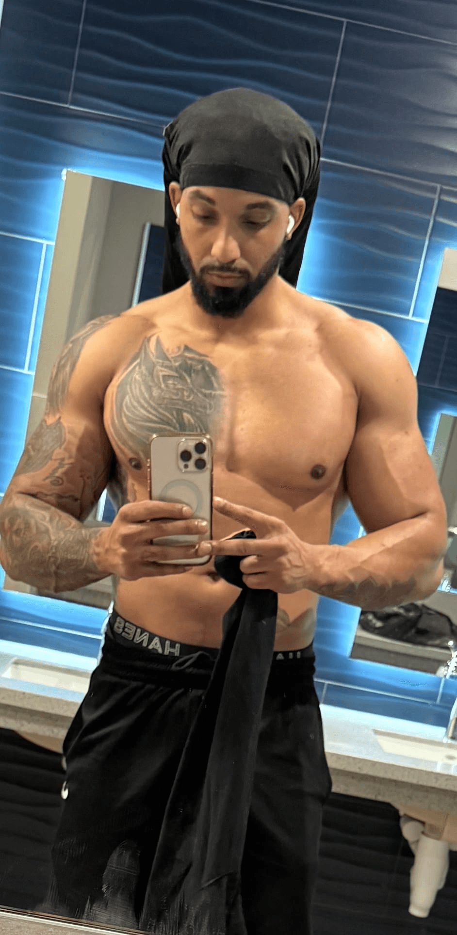 Man after fitness body transformation