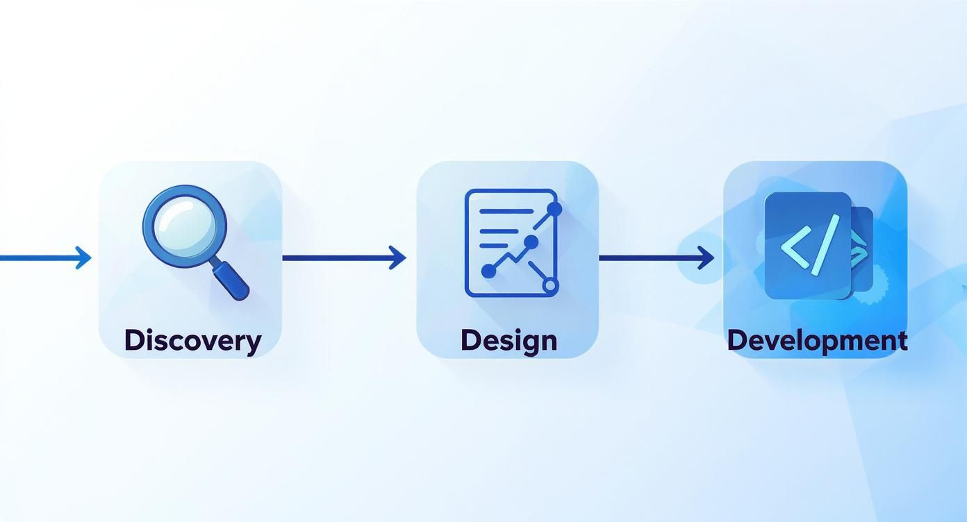 Infographic about mobile app development timeline