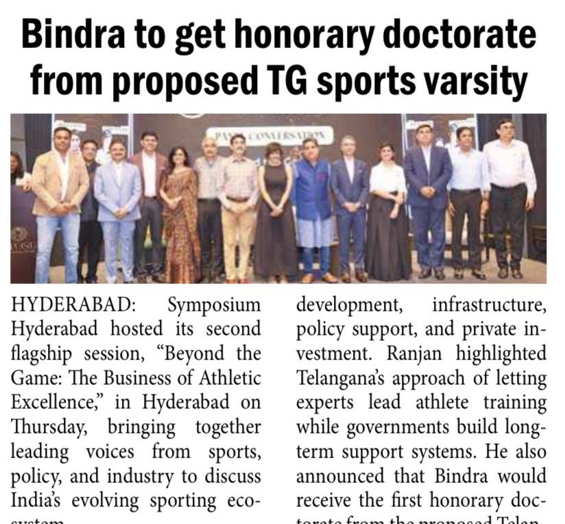 article about symposium event in Hans India news paper