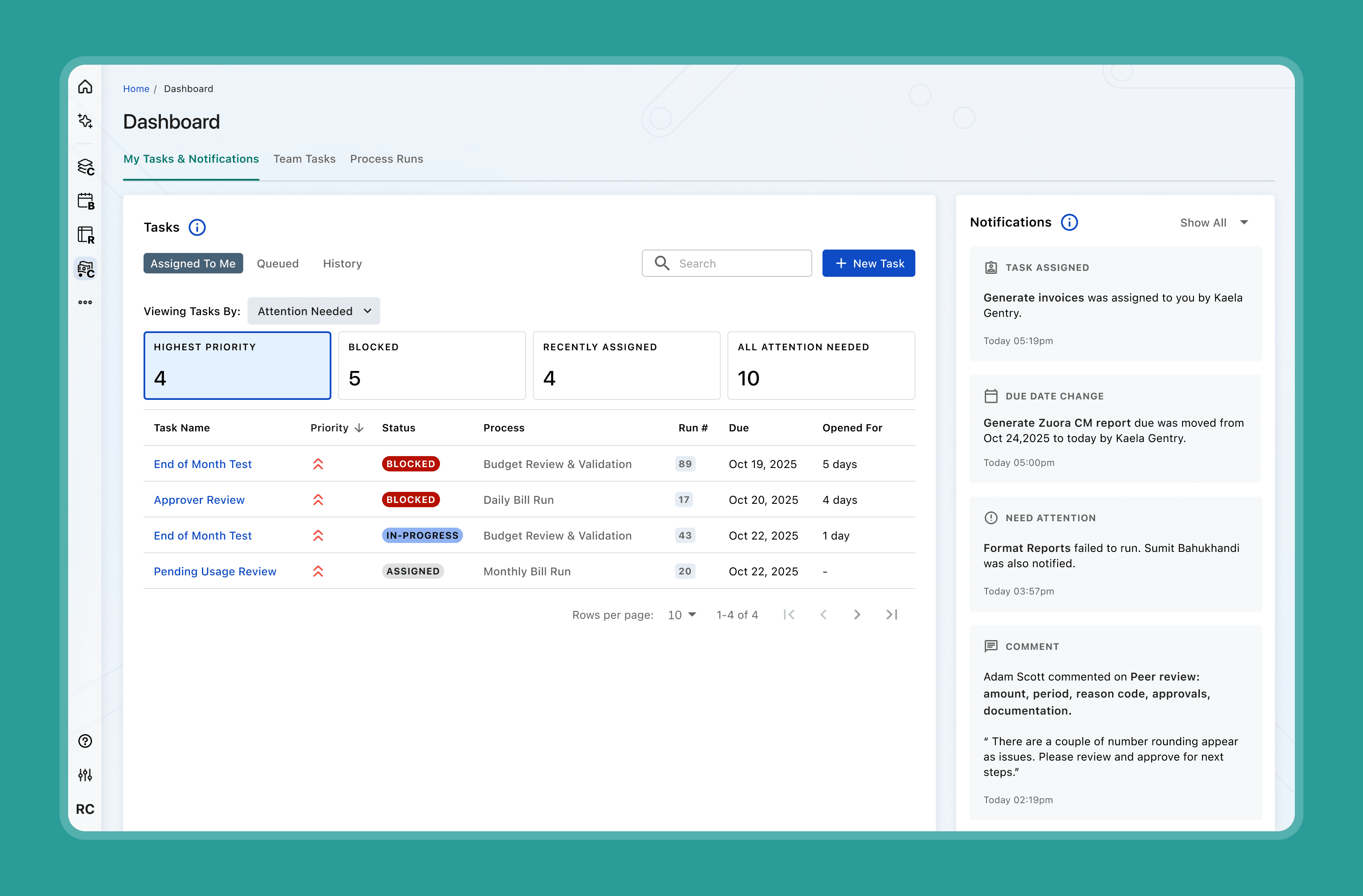 Financial Operations Workbench at Zuora