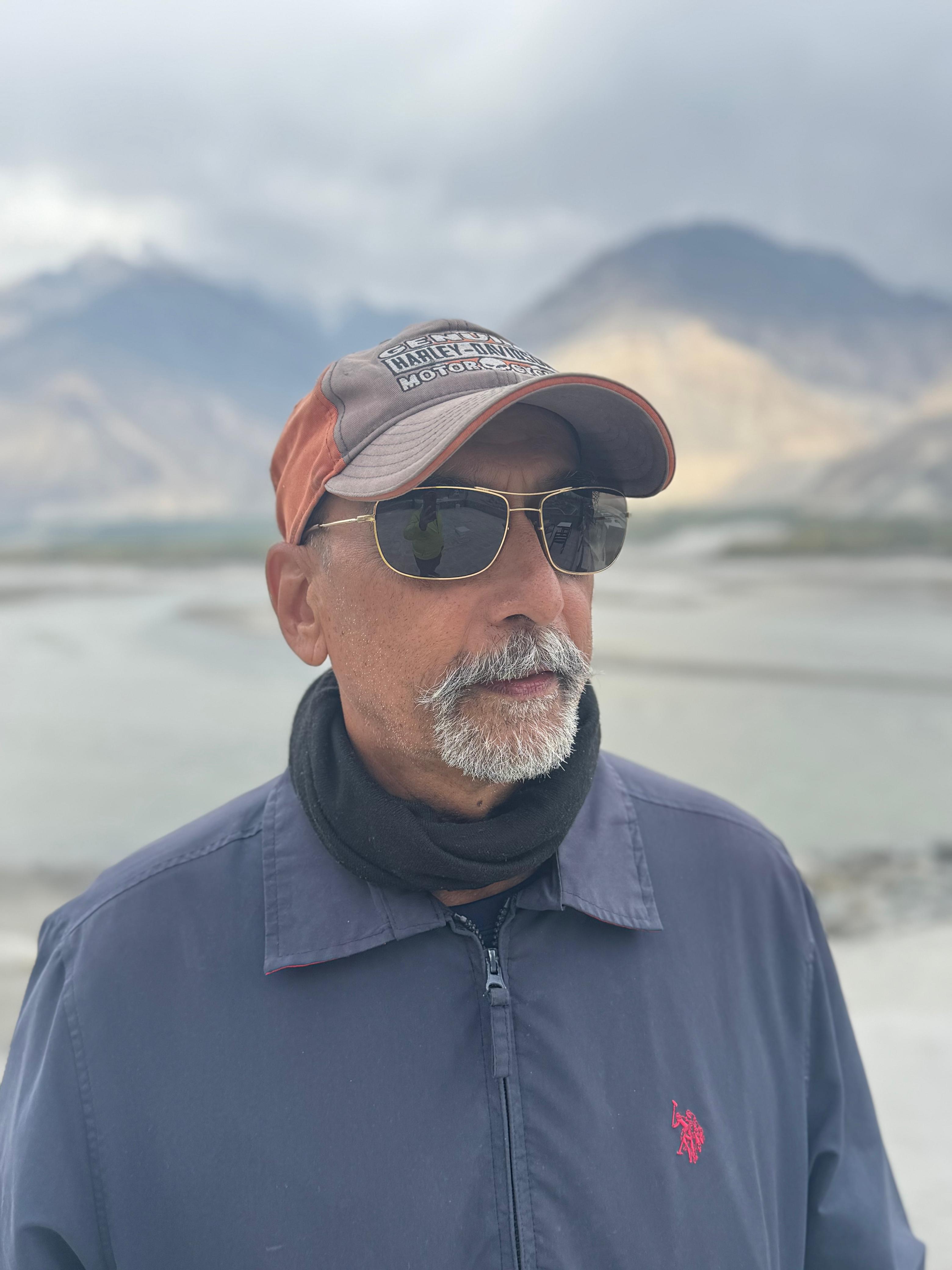 a man smiling for the camera