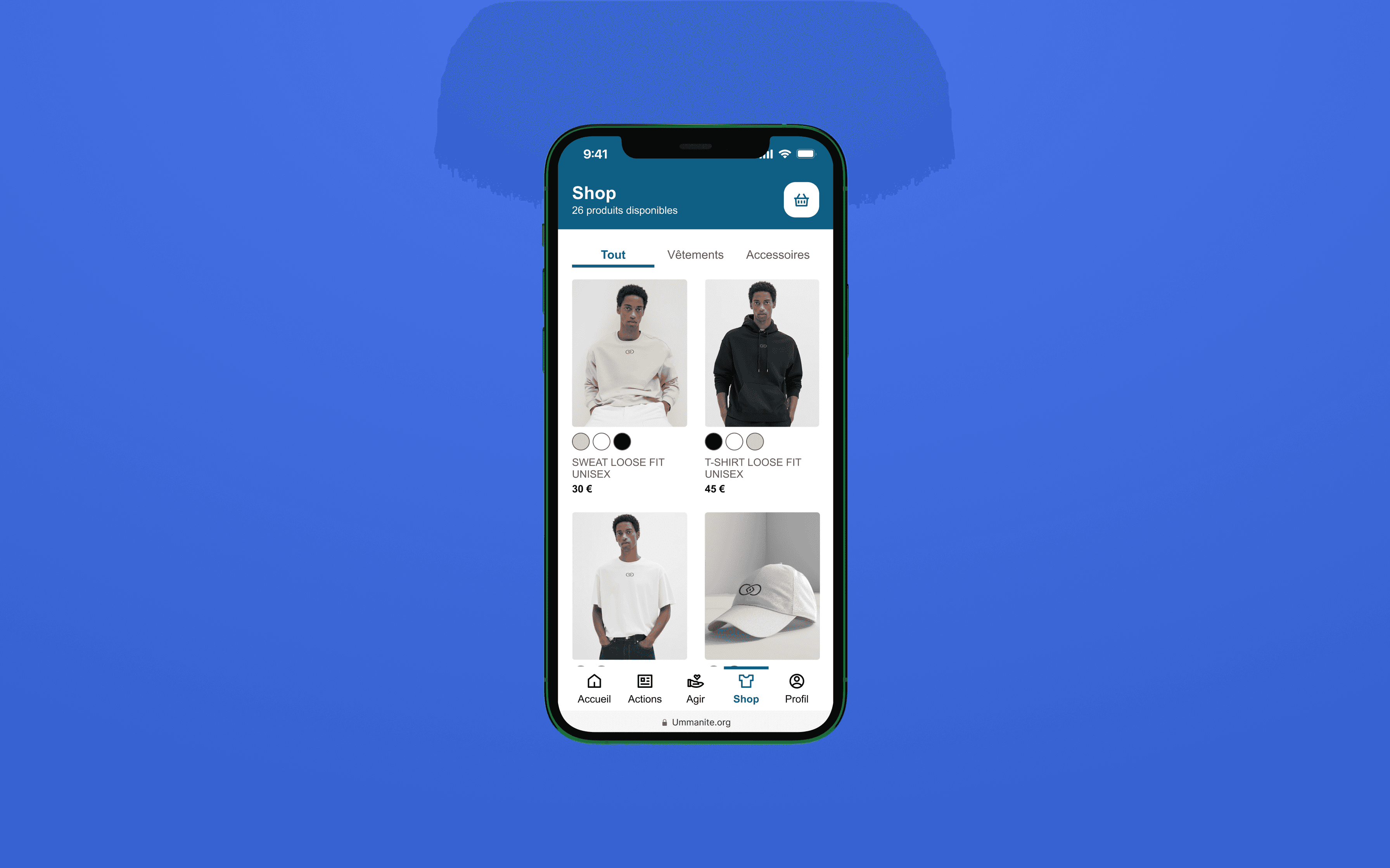 A screenshot from a website header