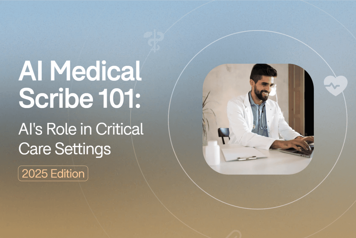 AI for medical documentation assisting a doctor using a tablet to record patient information efficiently