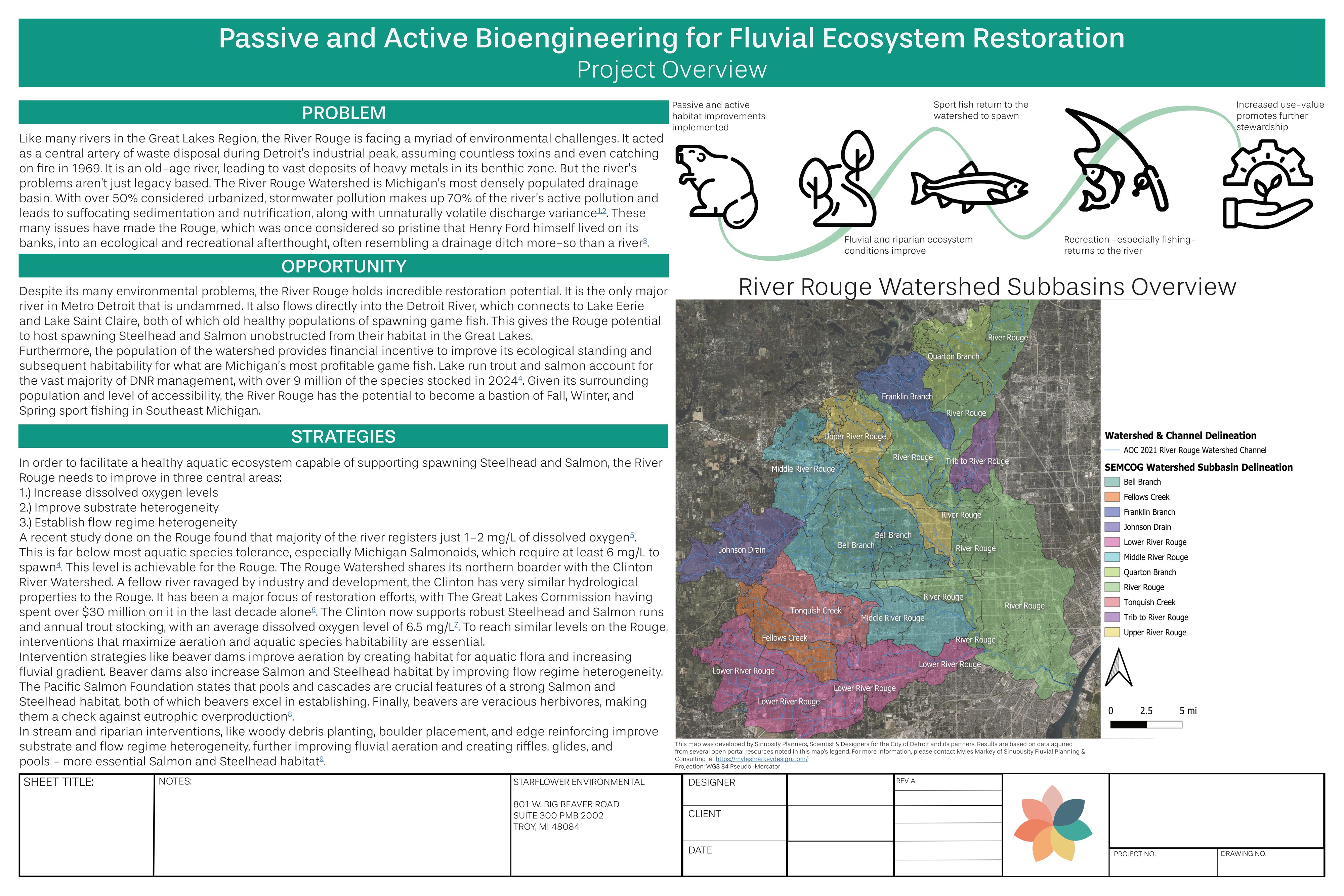 An overview graphic of the river restoration analysis project.