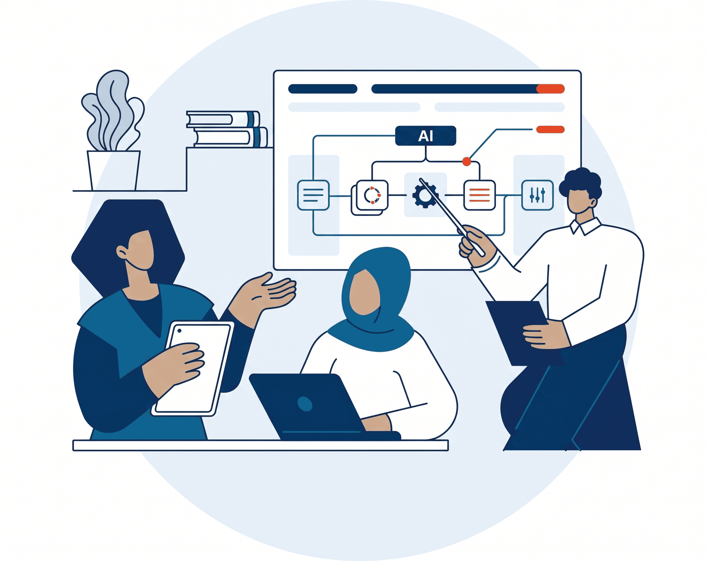 man sitting beside woman looking at a contract on DocuSign