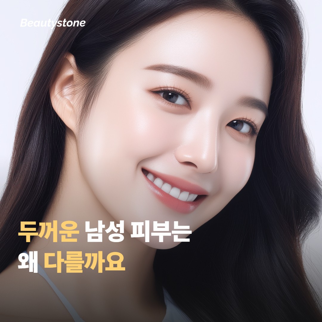 남성의 두꺼운 피부가 처짐 관리에서 다른 이유