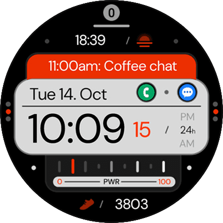 Digital watch face for wear os watches