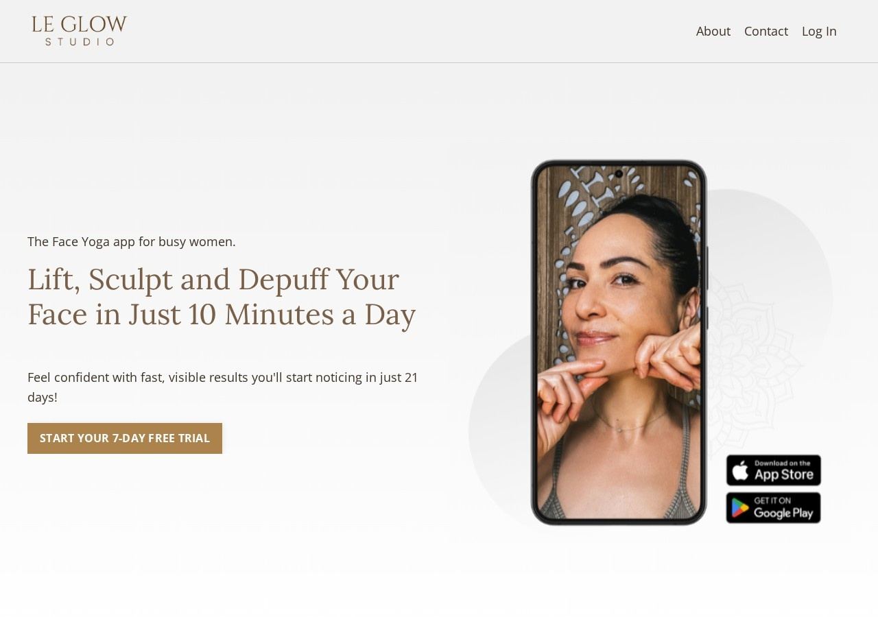 Le Glow Studio website