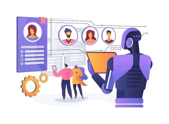 A graphic representation of how stochasticity is used for talent matching in a recruitment context.