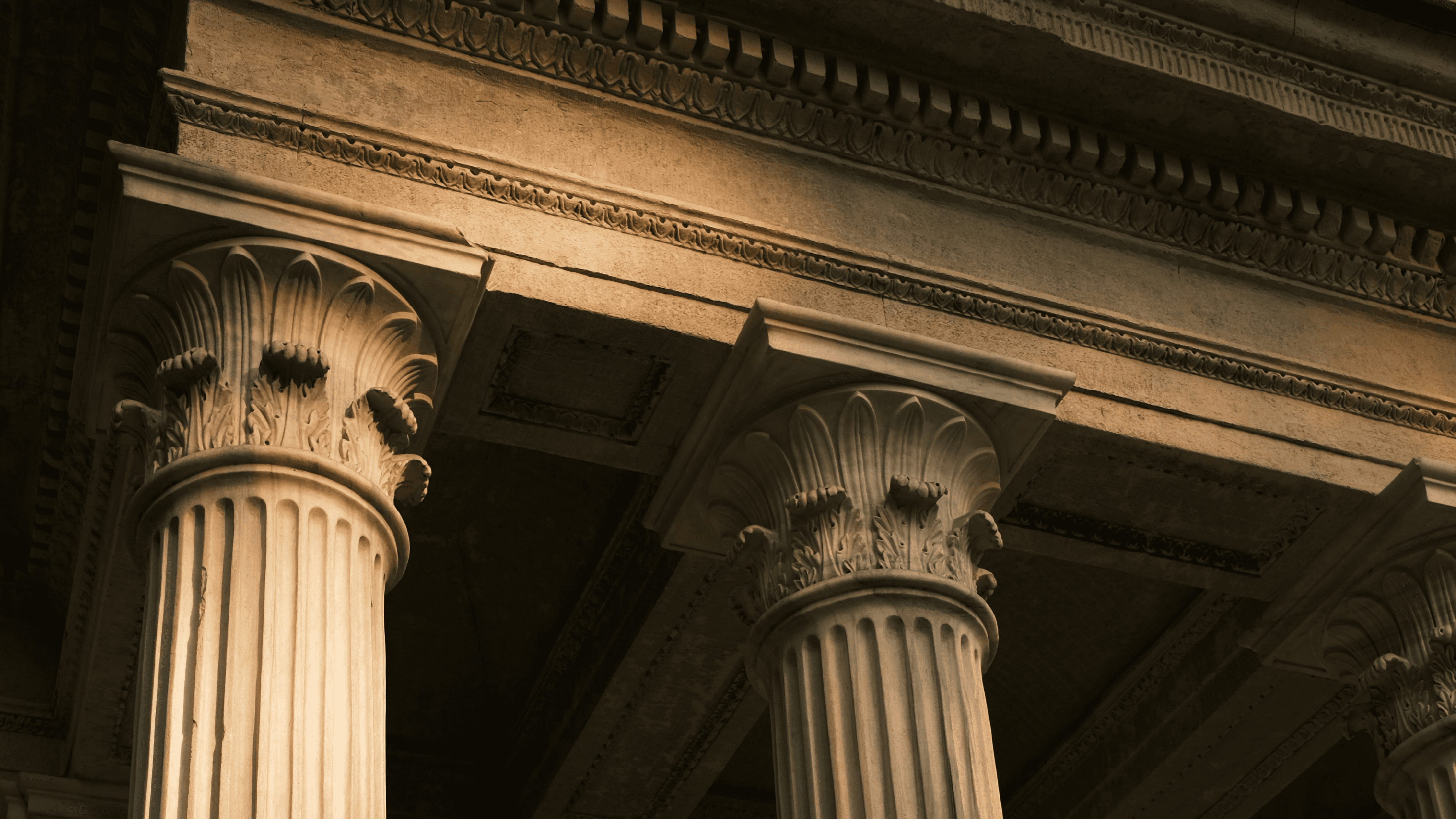 a large building with a flag on top