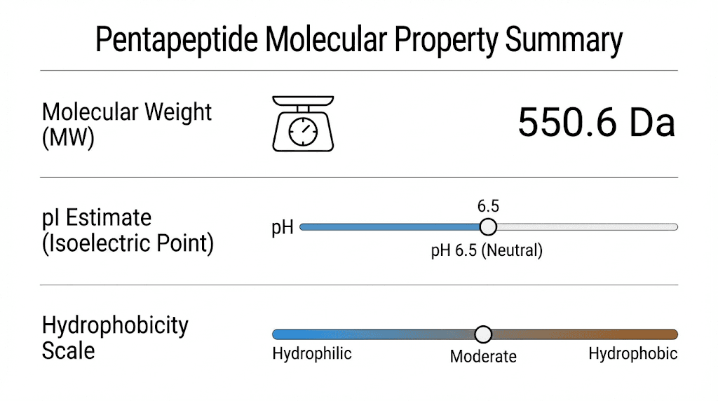 Alanylglutamylglycylalanylleucine molecular properties summary chart