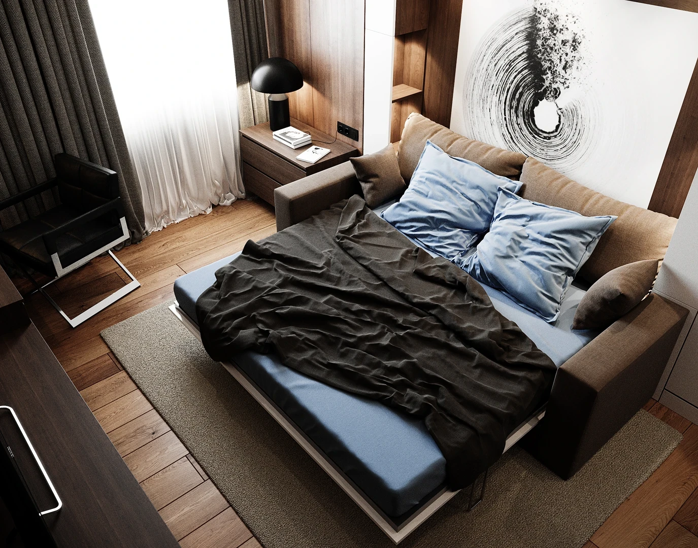 Détail de plinthe : transition mur/sol nette, joint propre, ligne continue, Luxembourg.