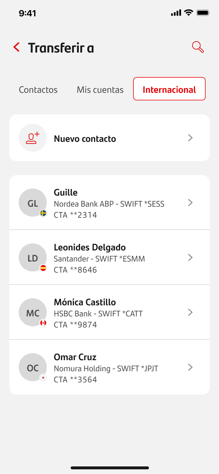 Santander Web's homepage, highlighted zones are applied in a similar fashion as the competitor benchmark illustrating how the insights were applied here.