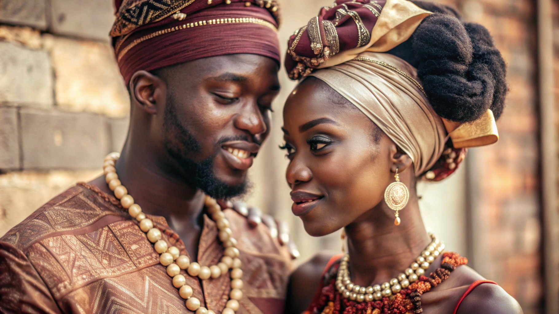 African traditional couple