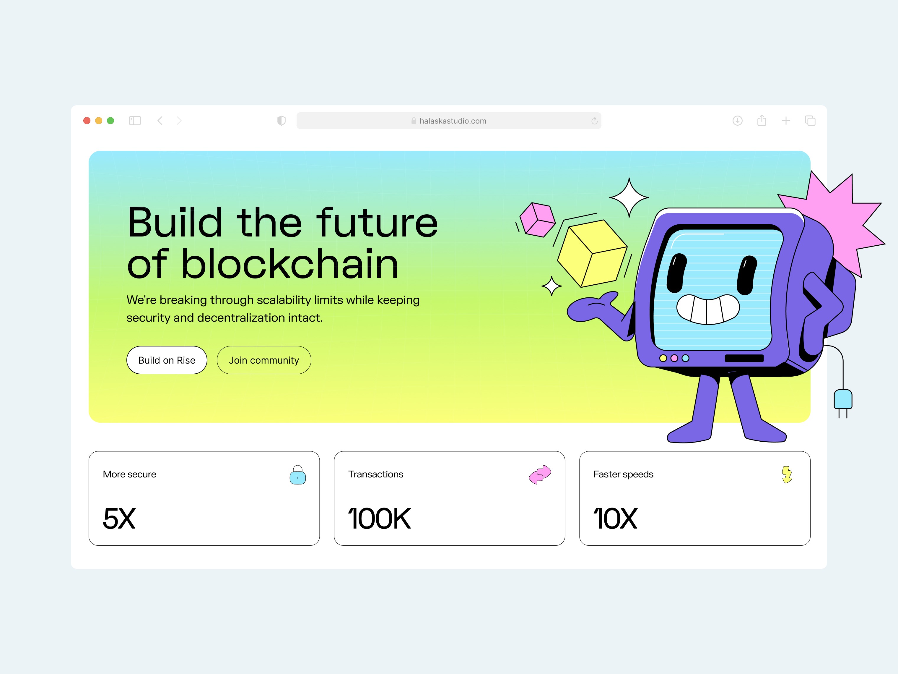 RISE web3 product design branding visuals