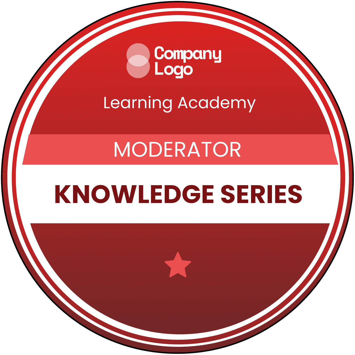 Wauld - Professional and superior red training badge template