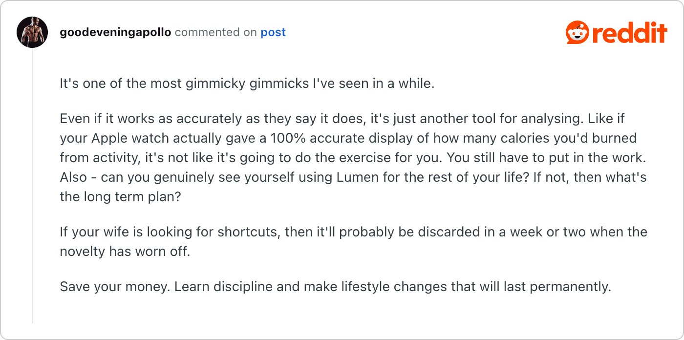 Post on Reddit