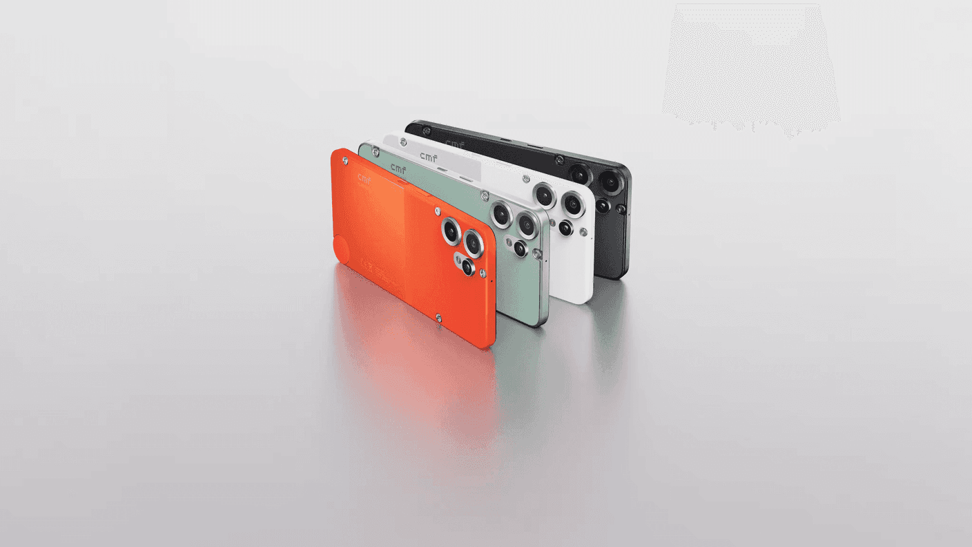 CMF Phone 2 Pro in orange, green, white and black