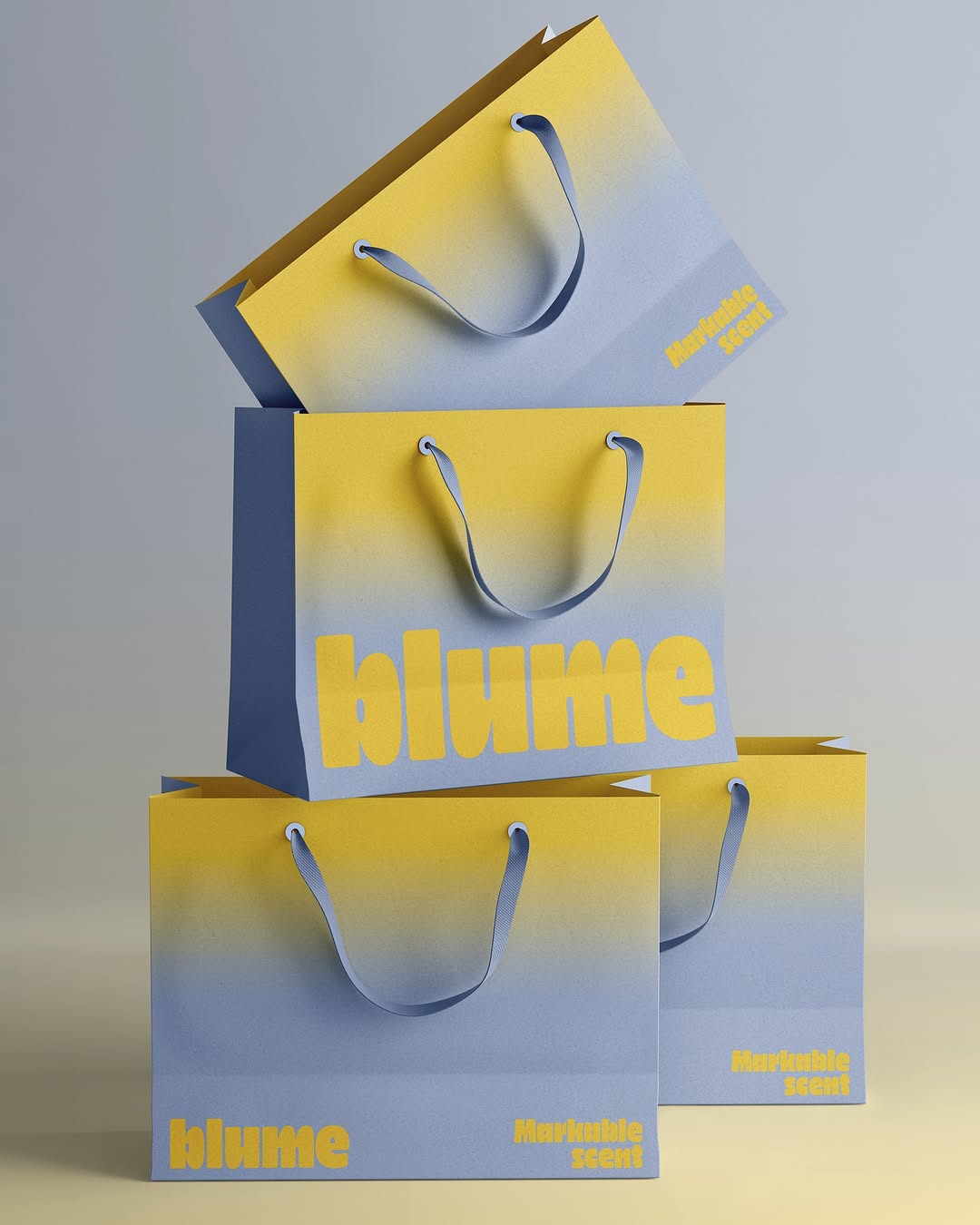 Gelatic font showcased in branding design on paper bags by Studio Bruusk