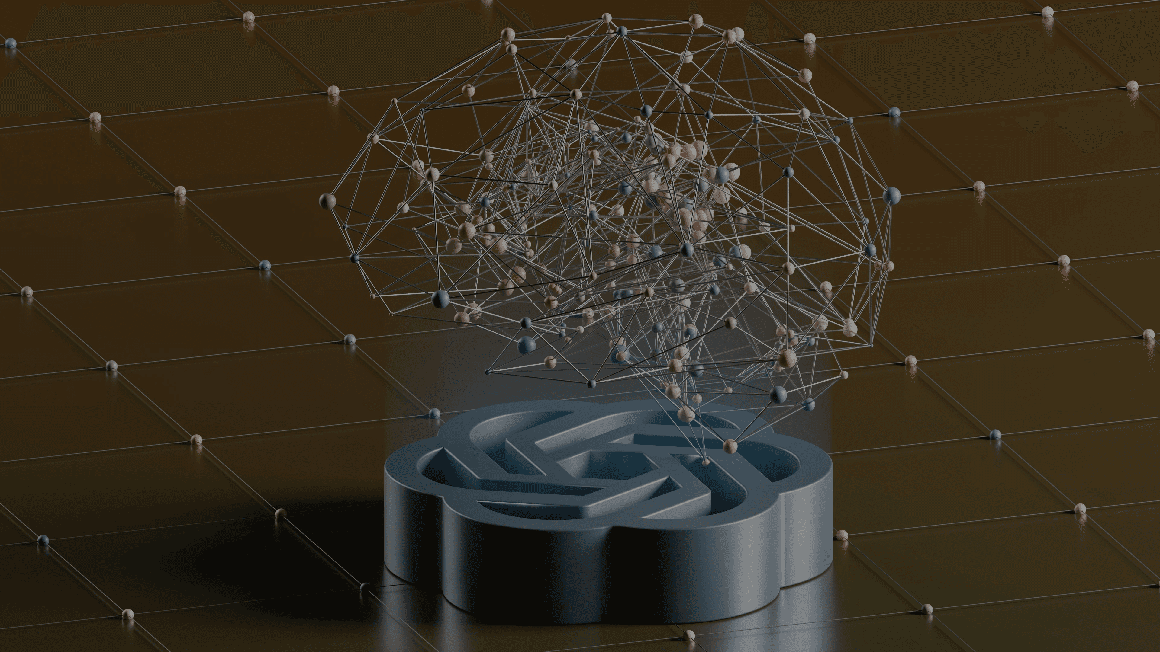 a computer generated image of a network and a laptop
