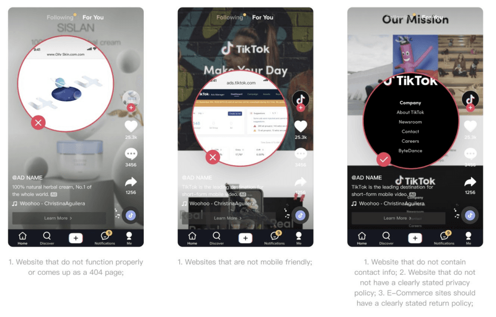 TikTok Ad suspended reason