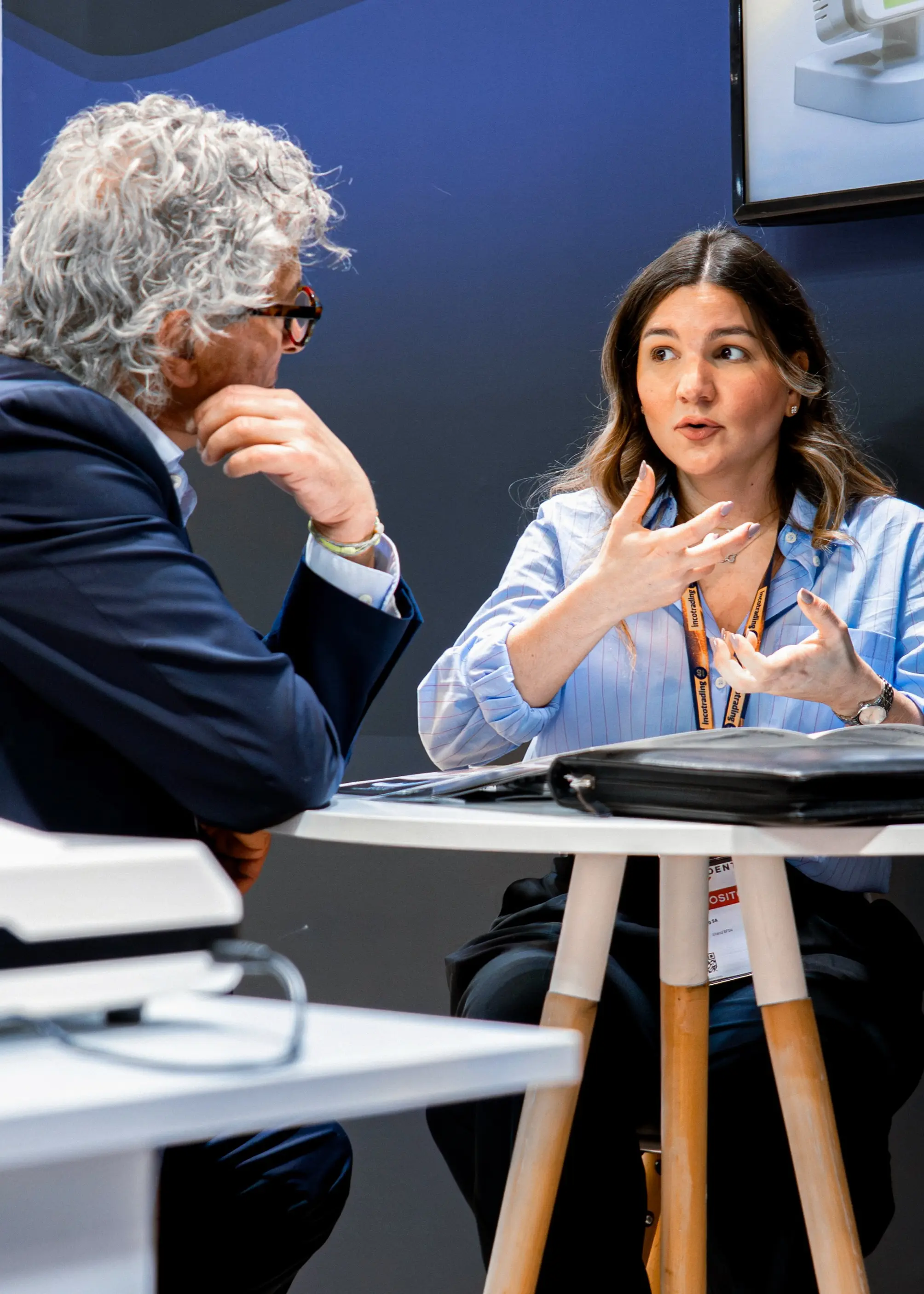 María Rodríguez, directora comercial de Incotrading, durante una reunión profesional
