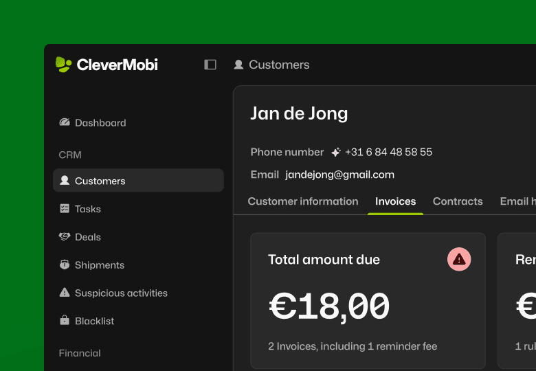 Design snippet of CleverMobi