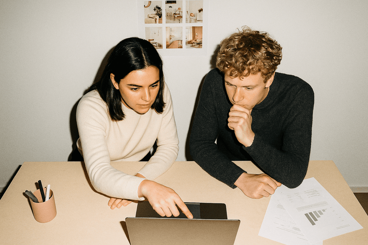A woman sitting at a table looking at her cell phone