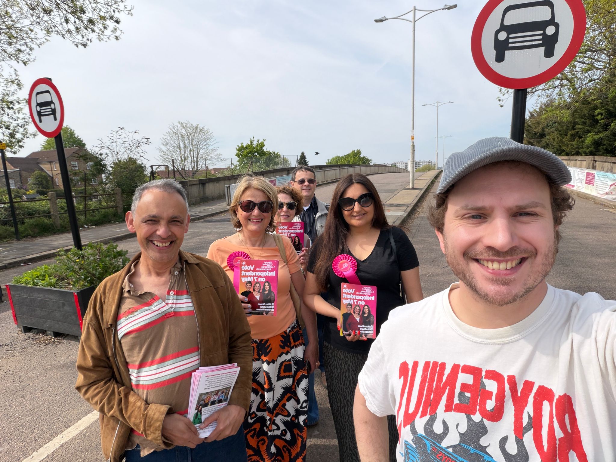 Group of volunteers canvassing