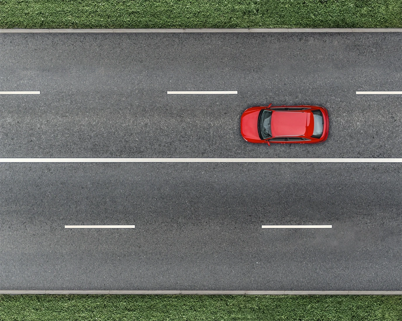 Single car traveling on a roadway, representing Schwinghamer Law’s focus on car accident cases