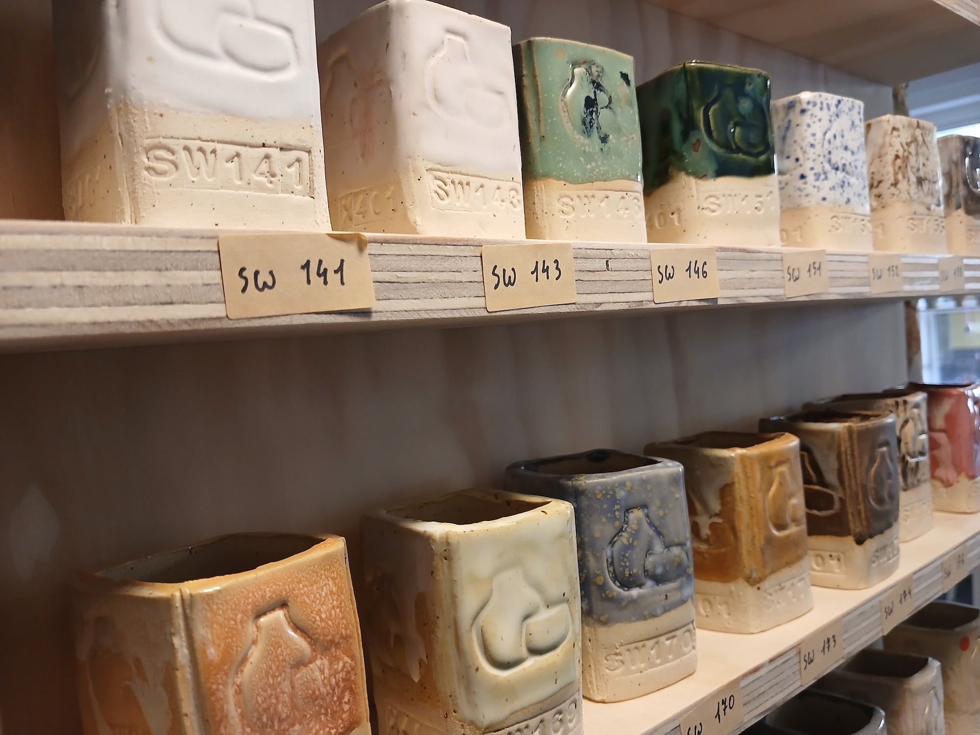 samples of glaze collections with our logo