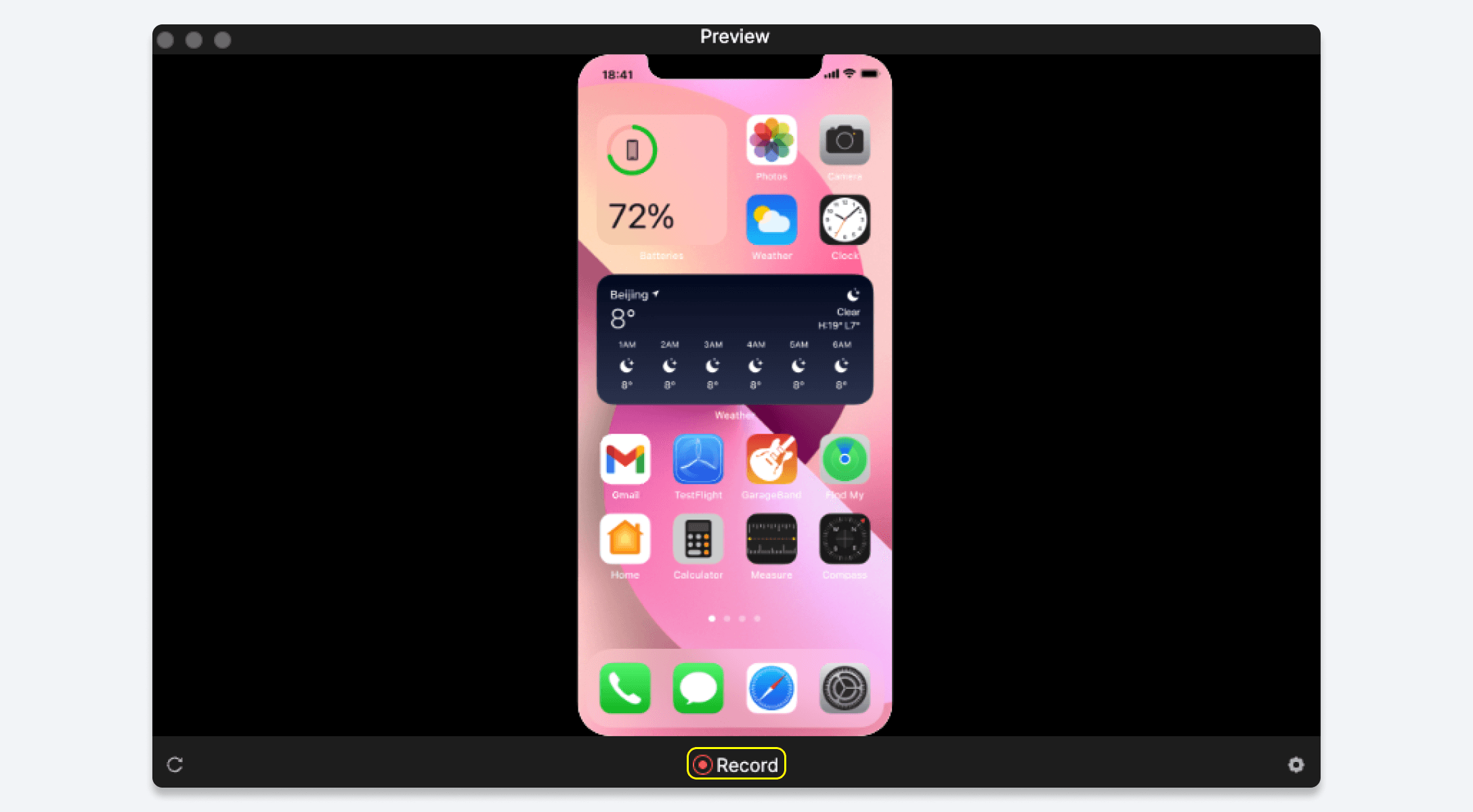 {'_type': 'localeString', 'en': 'Recording in Preview mode in ProtoPie Studio.'}