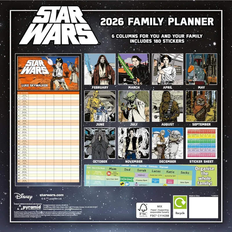 Star Wars 2026 Family Planner
