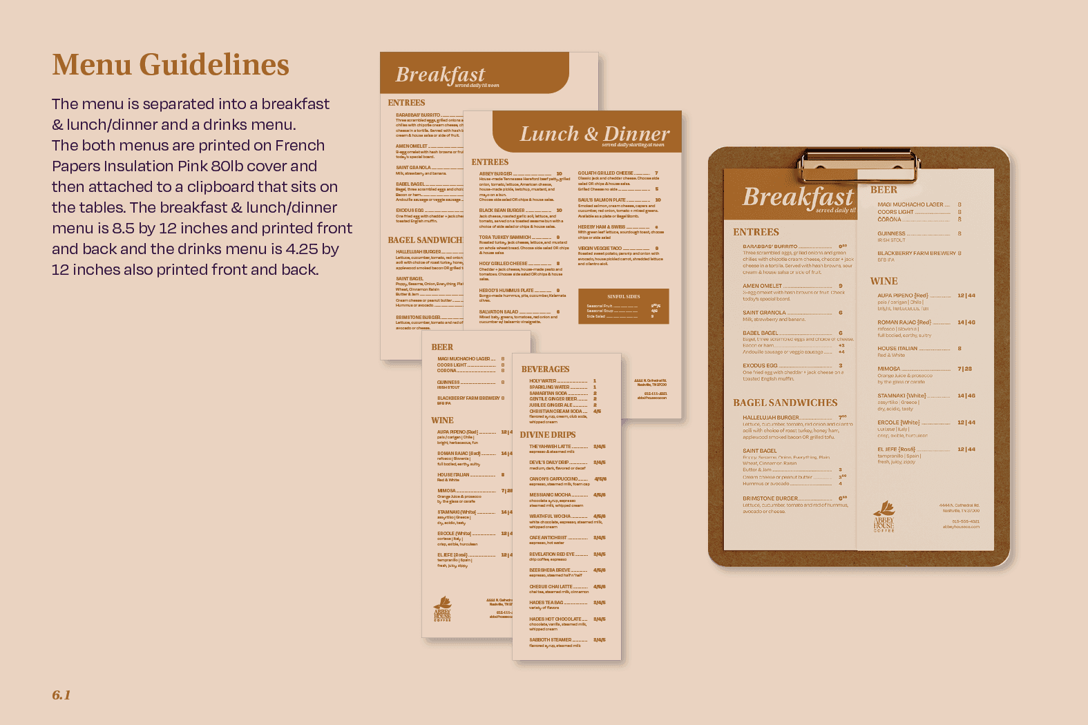 menu explination