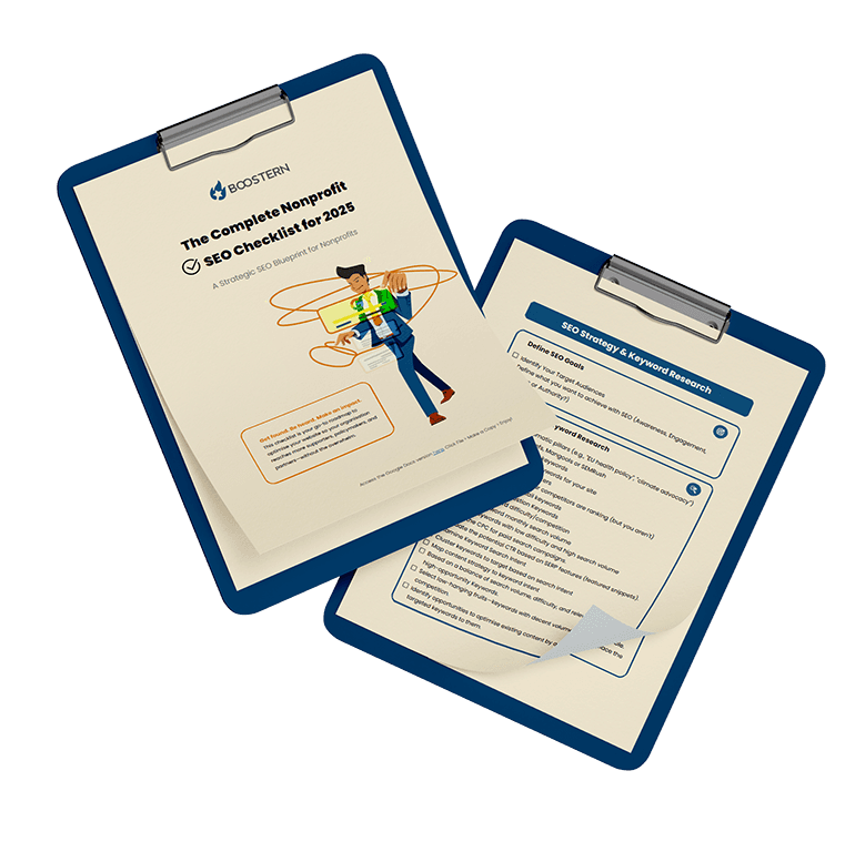SEO Checklist for Nonprofits on a Clipboard