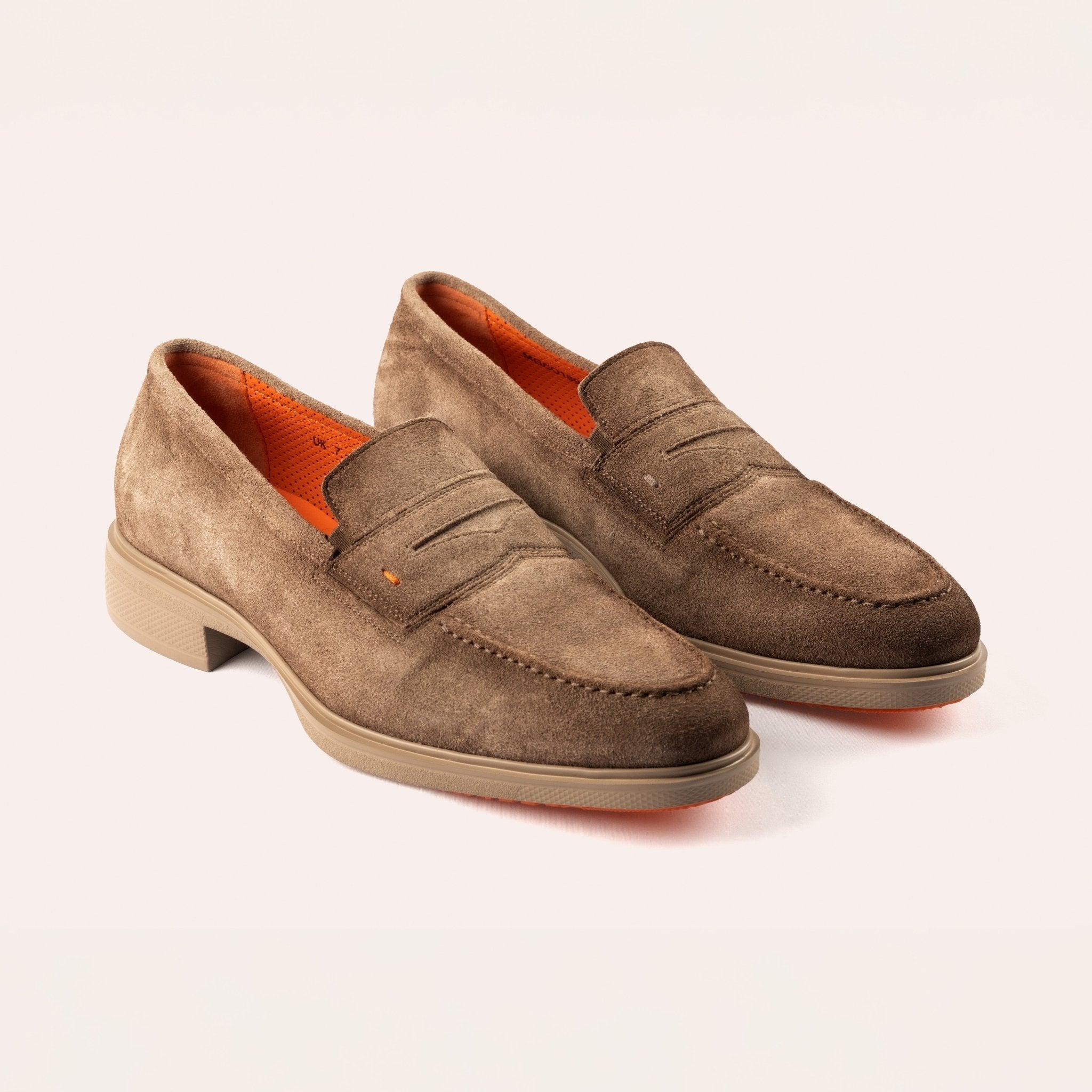 Mens's beige suede Easy loafer - Mandelli UK