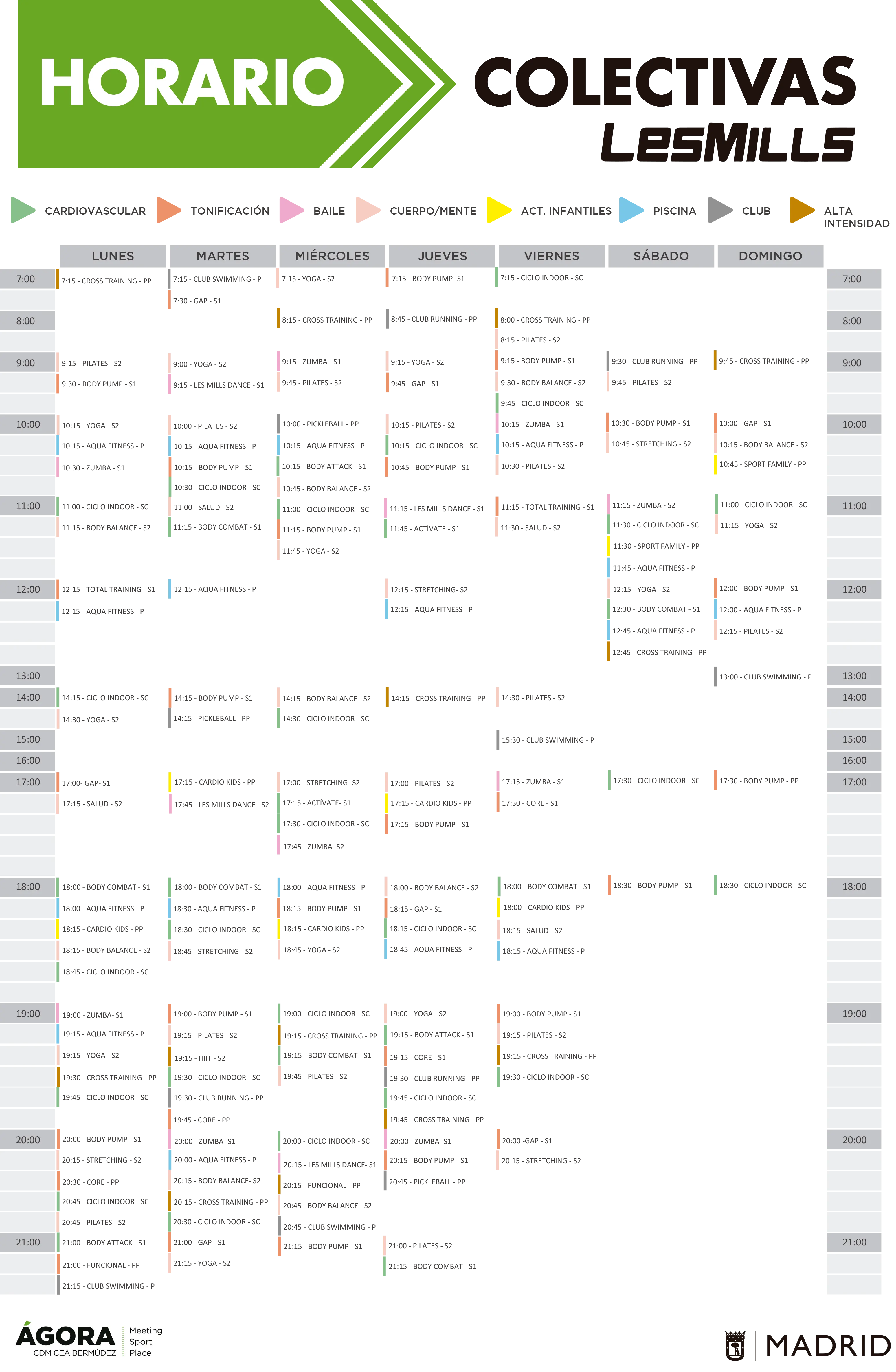 horario de actividades de ágora cea bermúdez