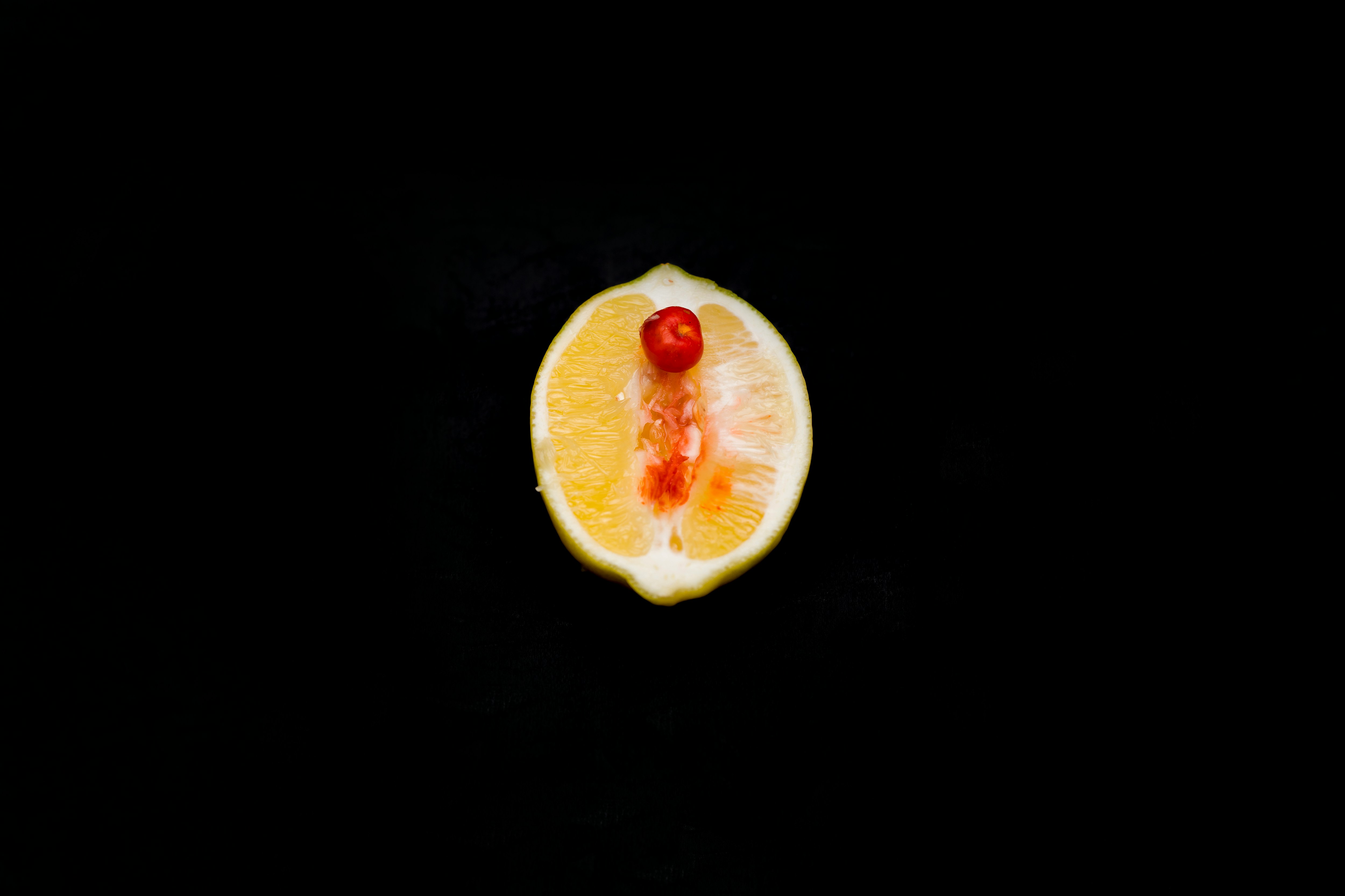 An Artistic Depiction of Ovulation Using a Lemon