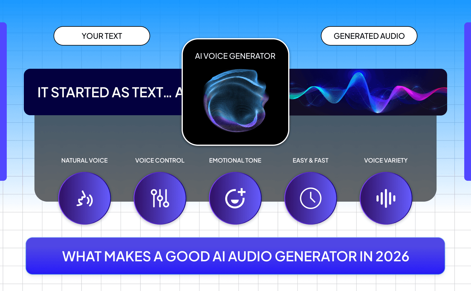 What makes a good AI audio generator in 2026