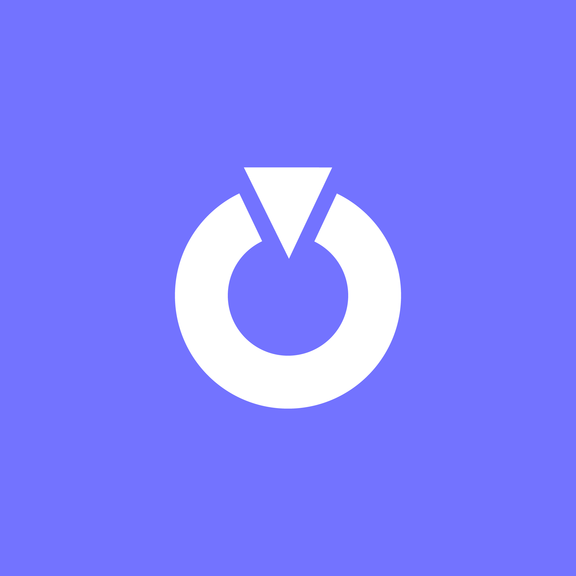 Logo de l'identité visuelle de Cosmocité. Le logo en blanc sur fond violet.