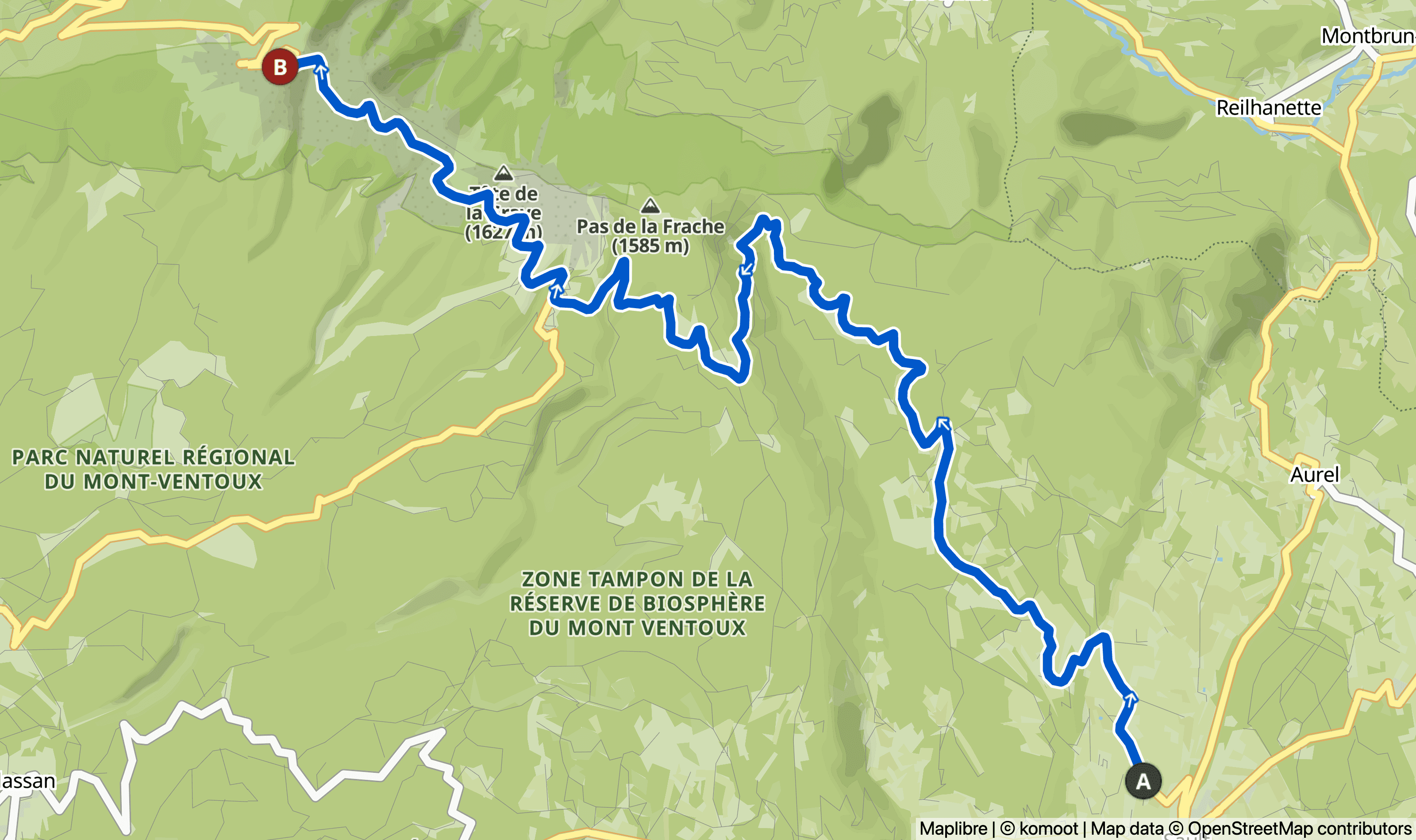 Beklimming 3 van Ventoux3. Vanuit Sault naar de top van de Mont Ventoux