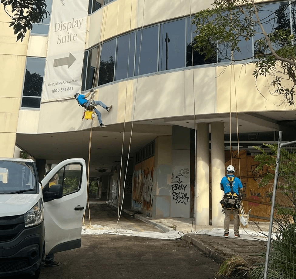 Cleaning an abandoned building