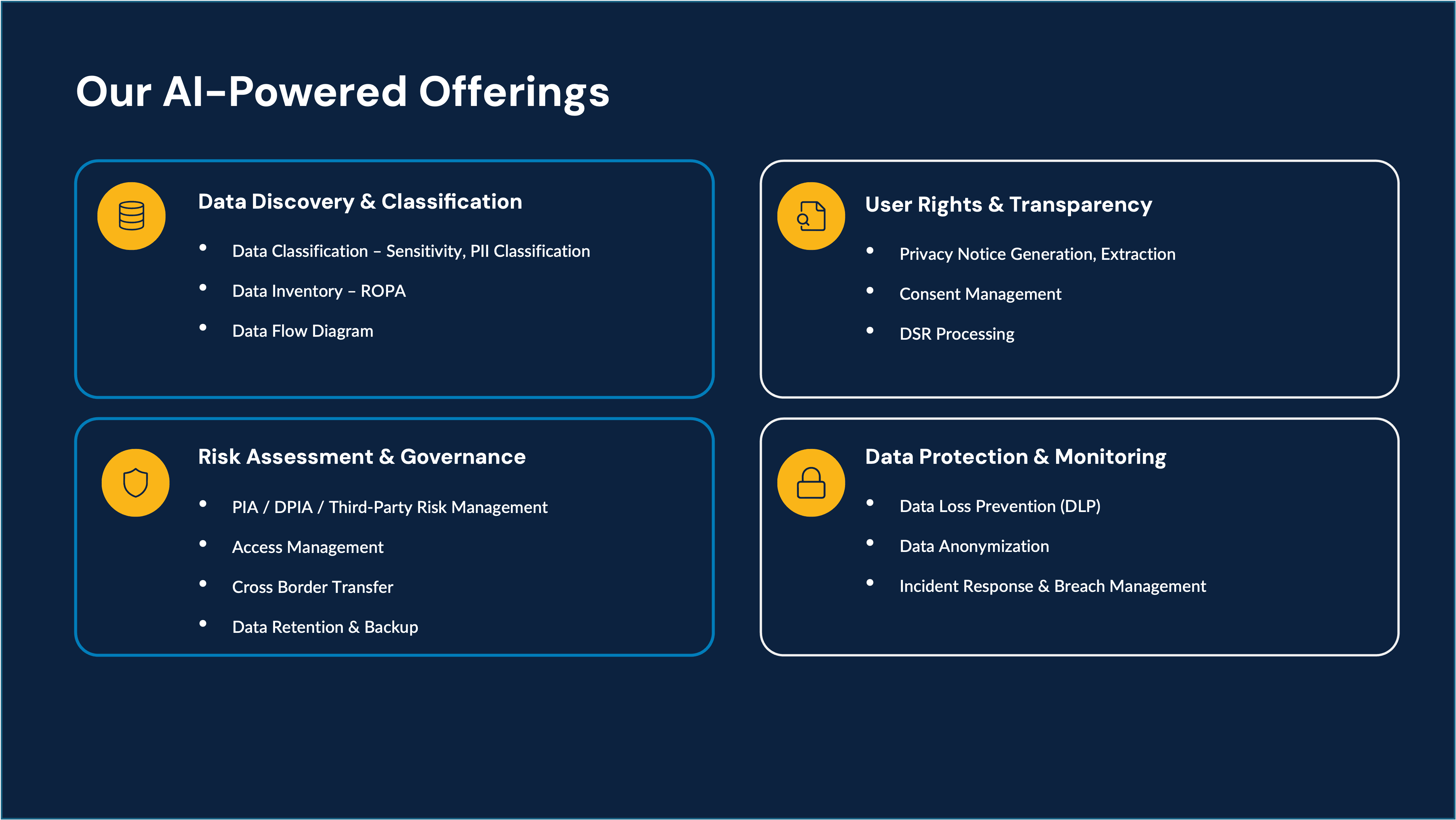 Our Privacy & Security Offerings&nbsp;
