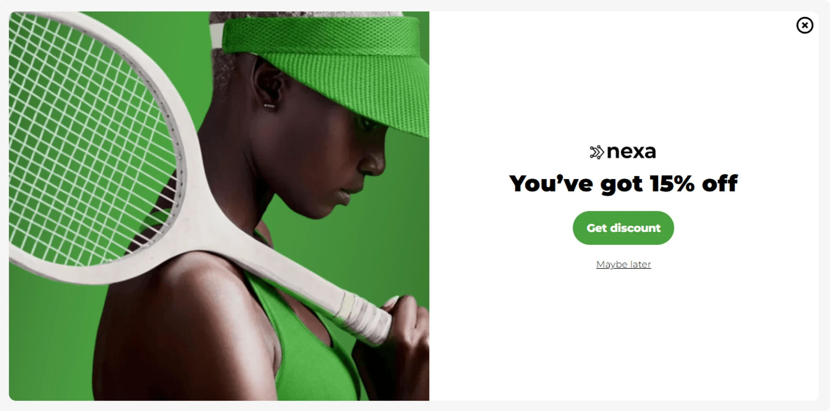 Claspo Yes/No popup template with a discount offer