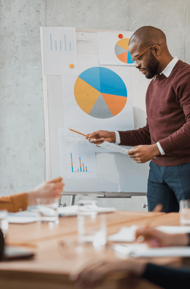 A man making a presentation