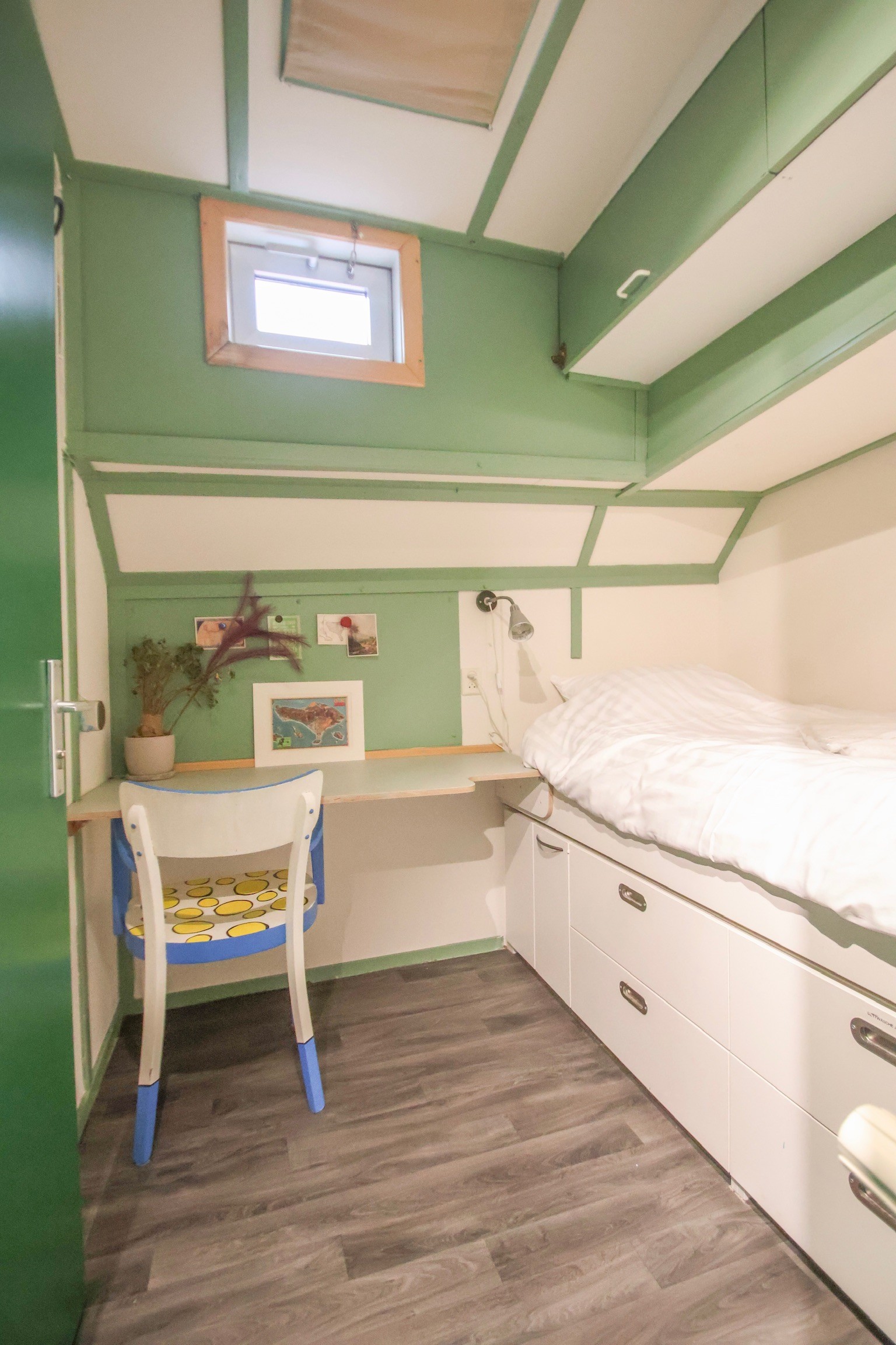 Dining table with leopard wall art