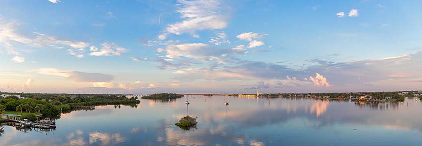 water with background sky